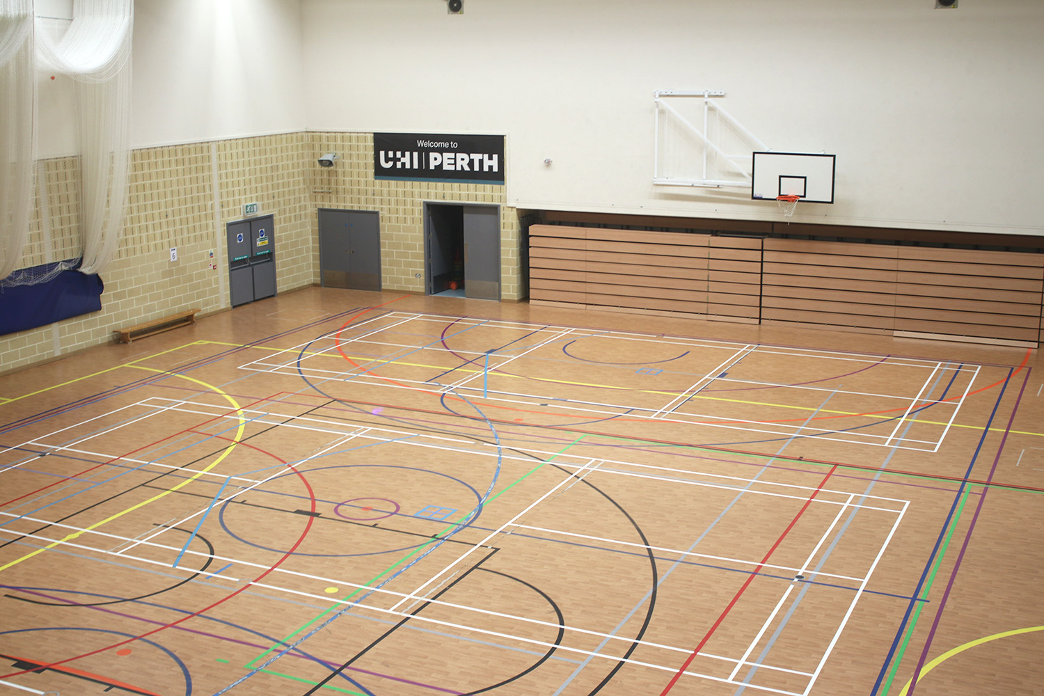 the empty sports hall