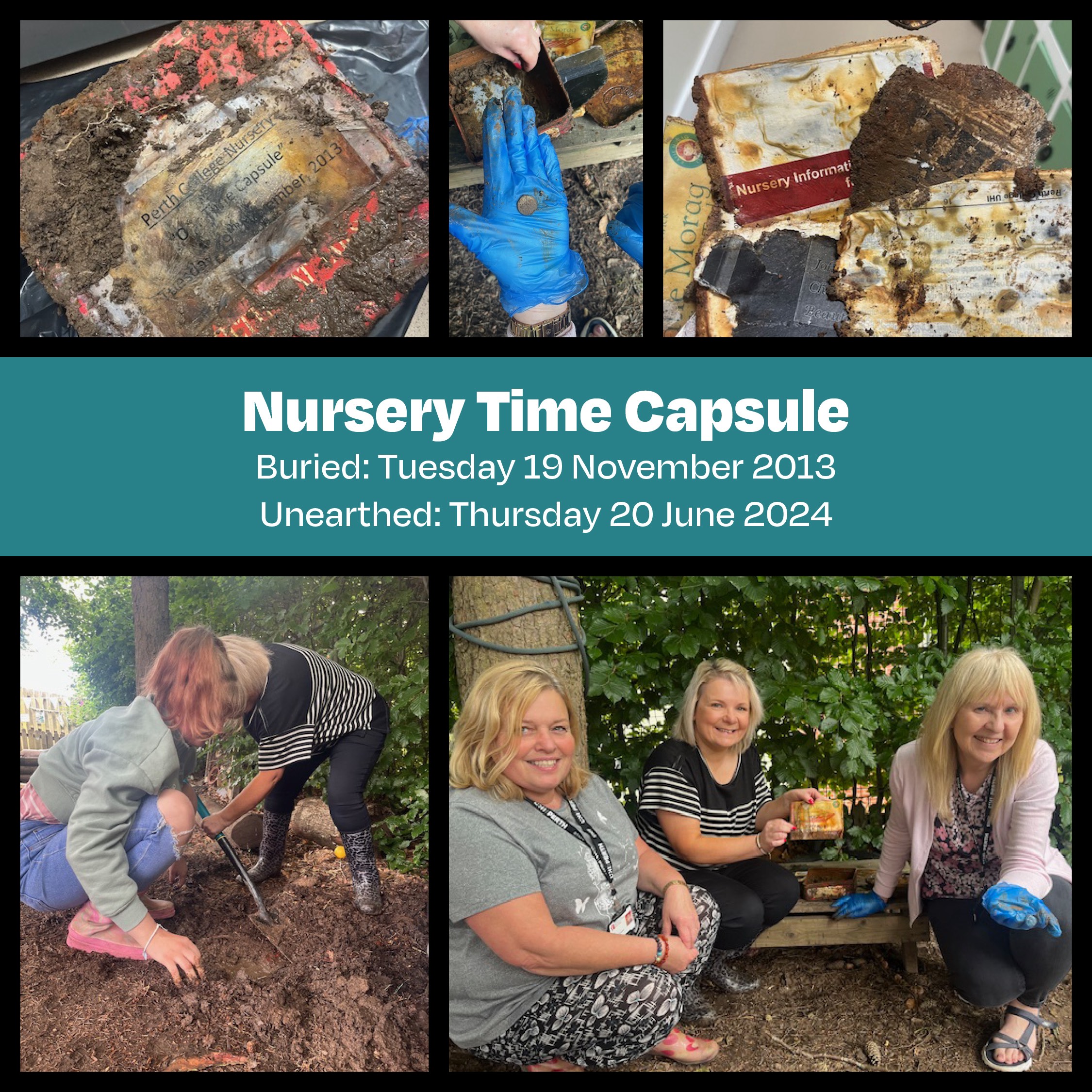 Time capsule unearthed in nursery garden