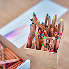 pot of pencils