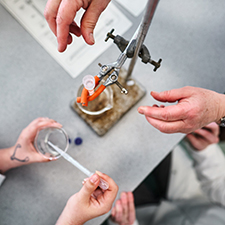 Students in science lab