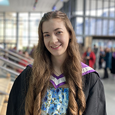 fiona in her graduation robe