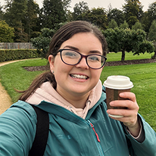 lauren holding a coffee cup